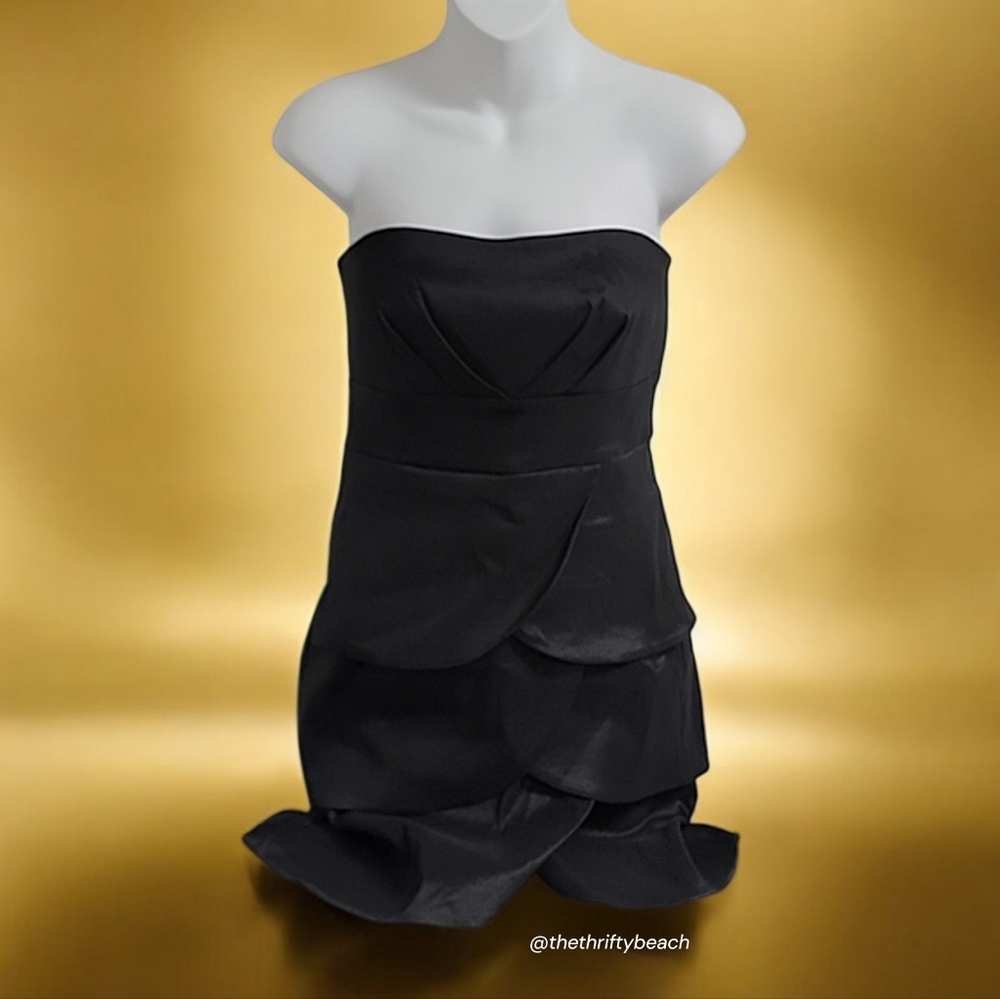 Wishes Wishes Wishes Black Strapless Dress